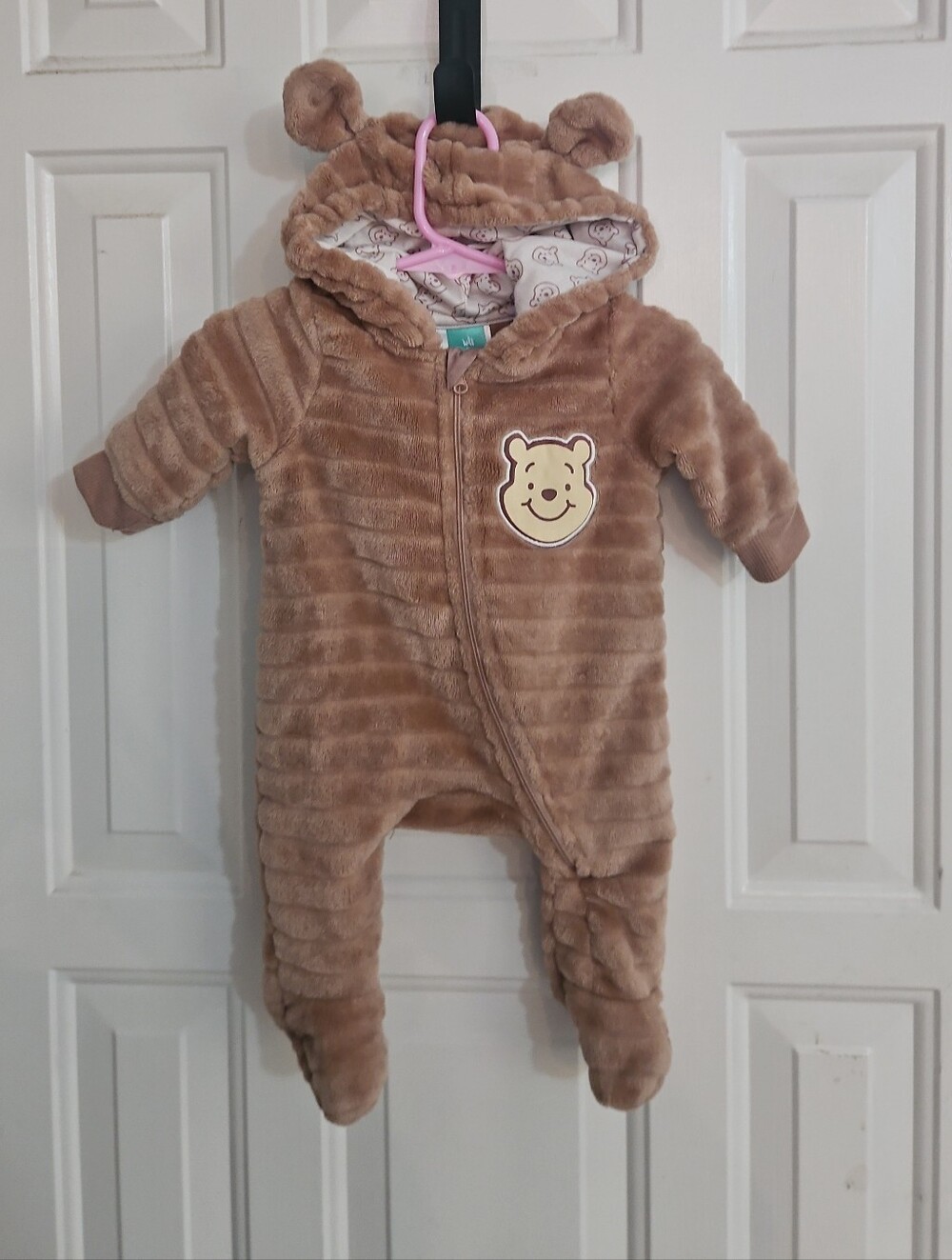 Disney Baby Winnie the Pooh Faux Fur Hooded Pram Suit Bunting – 0-3M